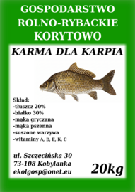 Karma pasza dla ryb karp koi pstrąg jesiotr 