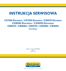 Sprzedam Instrukcję Serwisową New Holland CX i CR – 5225 stron J POL 