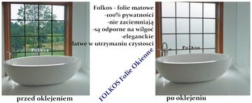 Oklejanie szyb - folie okienne Warszawa -FOLIA MATOWA BIAŁA