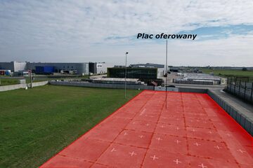 Autostrada A4, teren wybetonowany, ogrodzony, oświetlony, media 1,8 ha