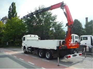 budowlany 6x4 skrzynia z dzwigiem MAN F2000