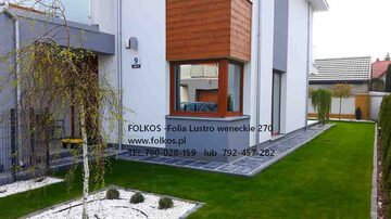 Folia lustro weneckie na okna - Usługa oklejania szyb folią wenecką 