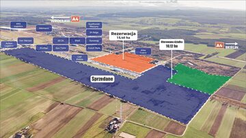 Autostrada A4 ostatnia w tej lokalizacji działka 10 ha, MPZP, zjazd z A4