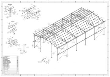 10x20 Konstrukcja stalowa hali hala nowa z projektem magazyn obora kurnik