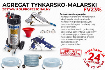 TYNKOWNICA MASZYNA DO TYNKÓW AGREGAT MALARSKI DO GIPSU FARBY PISTOLET