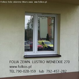 Folia lustro weneckie na okna - Usługa oklejania szyb folią wenecką 