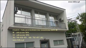 Folie przeciwsłoneczne zewnętrzne Warszawa Redukcja UV i IR Folkos folie na okna