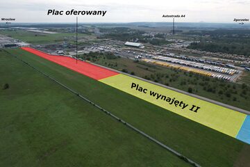 Autostrada A4, teren wybetonowany, ogrodzony, oświetlony, media 1,8 ha
