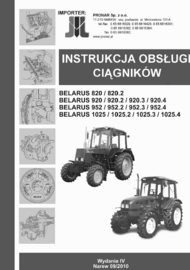 BELARUS 820_920_952_1025 instrukcja obsługi PO POLSKU