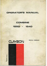 Instrukcja Manual New Holland 1540 1550 Clayson
