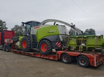 Transport ciagników kombajnow maszyn rolniczych