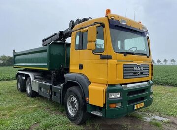 Wywrotka 6x4 bordmatic z dzwigiem MAN TGA Hakowiec
