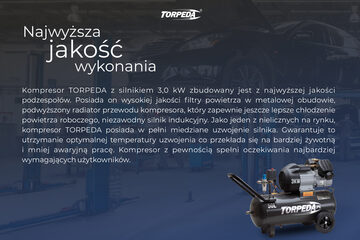 OLEJOWY KOMPRESOR DWUTŁOKOWY SPRĘŻARKA 50L / 3KW / 10 BAR PRACA CIĄGŁA 
