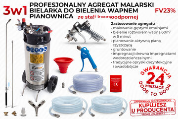 AGREGAT MALARSKI AGREGAT DO BIELENIA WAPNEM OPRYSKIWACZ PIANOWNICA 3W1 F. VAT