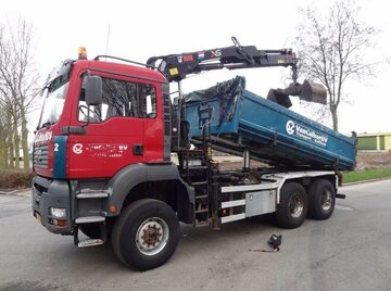wywrotka 6x6 z dzwigiem man tga 26.360 