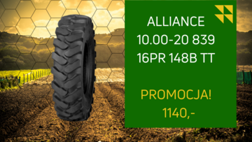 NOWA OPONA ALLIANCE 10.00-20,839 16PR 148B TT Promocja!!