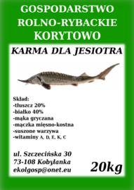 Karma pasza dla ryb karp koi pstrąg jesiotr 