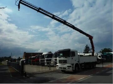 budowlany 6x4 skrzynia z dzwigiem MAN F2000