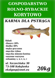 Karma pasza dla ryb karp koi pstrąg jesiotr 