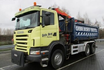 SCANIA  BORDMATIC  WYWROTKA 6x6 Z DZWIGIEM