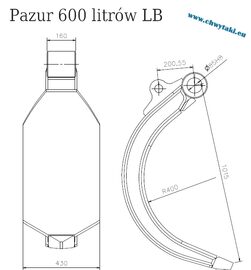 Pazur do chwytaka do złomu 600 litrów - łapy 