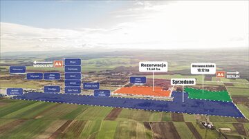 Autostrada A4 ostatnia w tej lokalizacji działka 10 ha, MPZP, zjazd z A4
