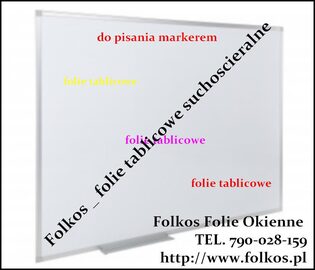 Folia tablicowa - do pisania markerami suchoscierna 