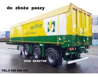 Nowa naczepa wywrotka do zboza  z  wydmuchem osie skretne