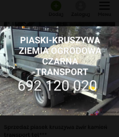 SPRZEDAŻ PIASEK ŻWIR KRUSZYWA RZESZÓW KRASNE MALAWA
