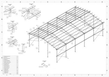 12x20 Konstrukcja stalowa hali hala nowa z projektem magazyn garaż