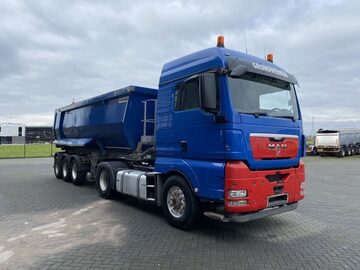 ciagnik siodlowy 4x4 MAN znaczepa wywrotka 