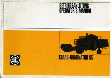 Instrukcja obsługi Claas Dominator 85
