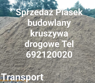 Sprzedaz piasek płuczka Rzeszów Krasne Malawa tel 692120020